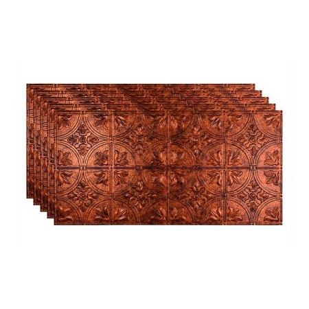 Acoustic Ceiling Products Fasade Traditional Syle # 2 - 48-3/8" x 24-3/8" PVC Glue Up Tile in Moonstone Copper - PG5118